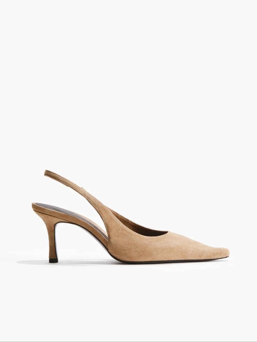 H&M Beige Suede Slingback Heels size 37